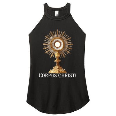 Eucharistic Adoration Traditional Latin Mass Catholic Women's Perfect Tri Rocker Tank