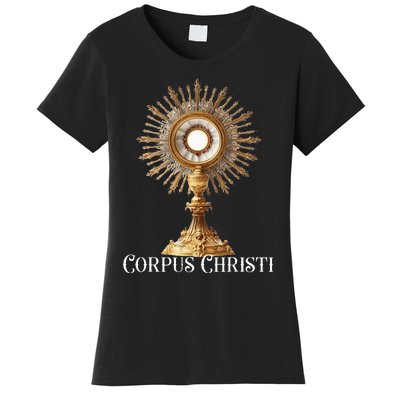 Eucharistic Adoration Traditional Latin Mass Catholic Women's T-Shirt