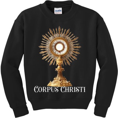 Eucharistic Adoration Traditional Latin Mass Catholic Kids Sweatshirt