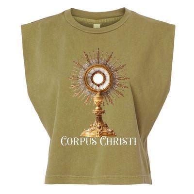 Eucharistic Adoration Traditional Latin Mass Catholic Garment-Dyed Women's Muscle Tee