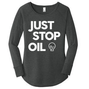 Environmental Activism Take a Stand Against Oil Women's Perfect Tri Tunic Long Sleeve Shirt