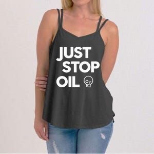 Environmental Activism Take a Stand Against Oil Women's Strappy Tank