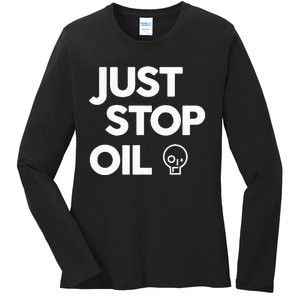 Environmental Activism Take a Stand Against Oil Ladies Long Sleeve Shirt