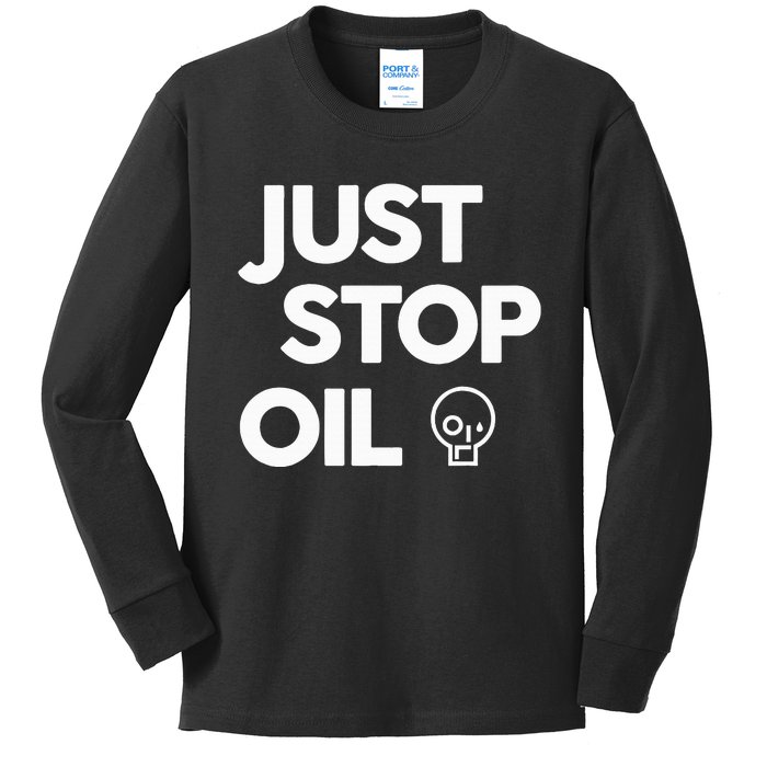 Environmental Activism Take a Stand Against Oil Kids Long Sleeve Shirt