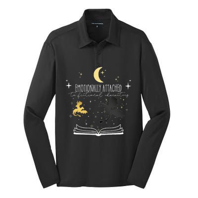 Emotionally Attached To Fictional Characters Silk Touch Performance Long Sleeve Polo