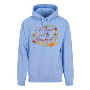 Eat And Thankful Be Thanksgiving Gift Female Meaningful Gift Unisex Surf Hoodie