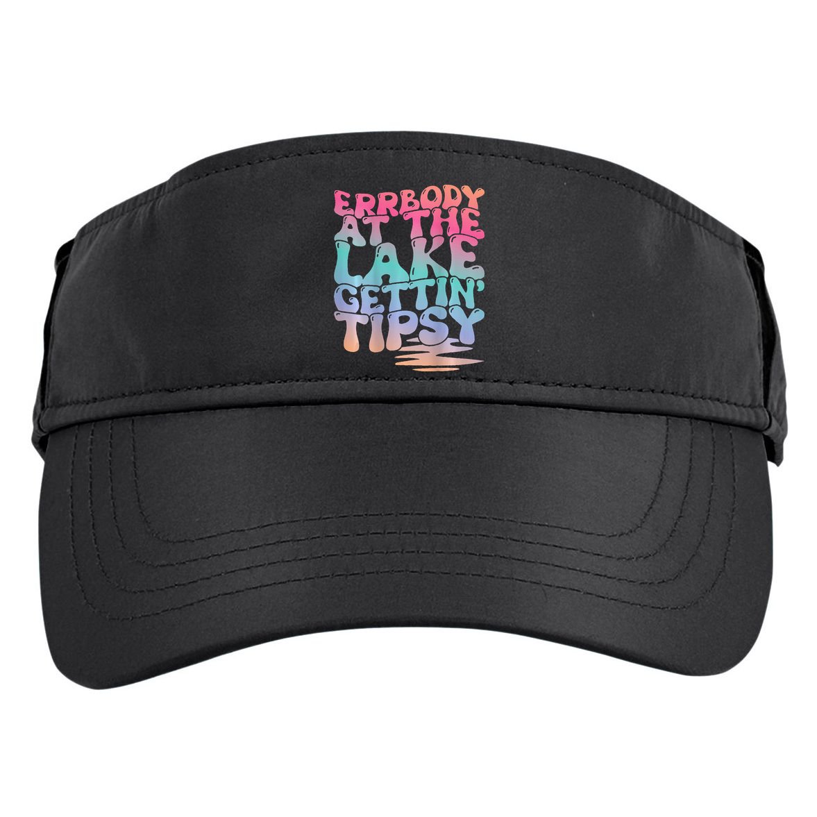 Errbody At The Lake Gettin Tipsy Lake Life Summer Trendy Adult Drive Performance Visor