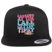 Errbody At The Lake Gettin Tipsy Lake Life Summer Trendy Flat Bill Trucker Hat