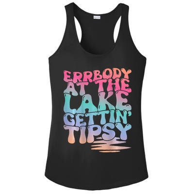 Errbody At The Lake Gettin Tipsy Lake Life Summer Trendy Ladies PosiCharge Competitor Racerback Tank