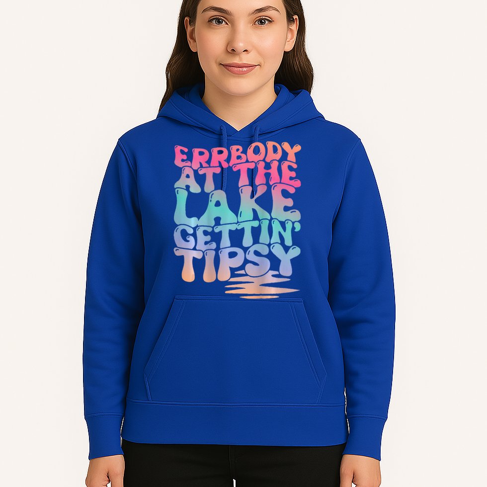 Errbody At The Lake Gettin Tipsy Lake Life Summer Trendy Hoodie