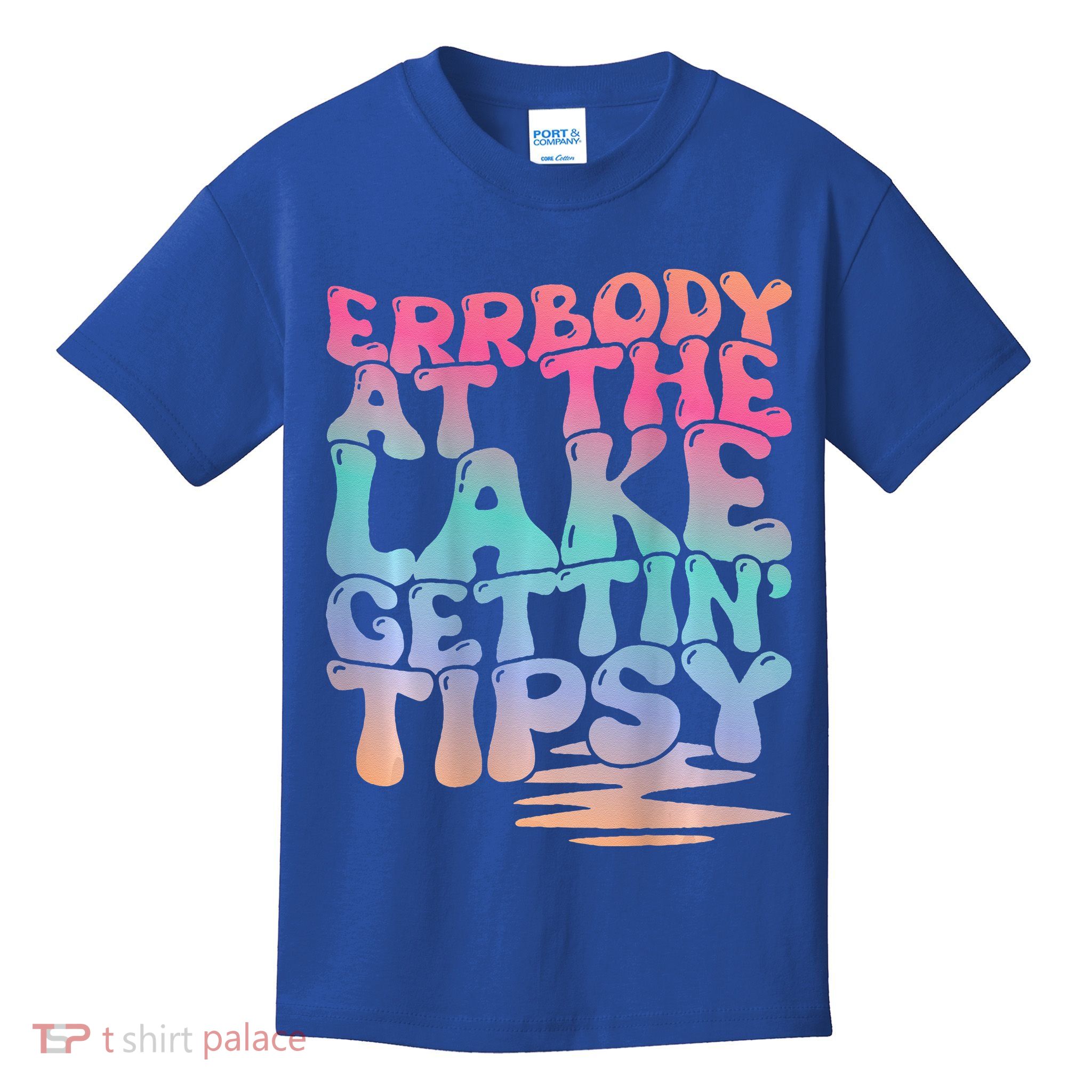 Errbody At The Lake Gettin Tipsy Lake Life Summer Trendy Kids T-Shirt