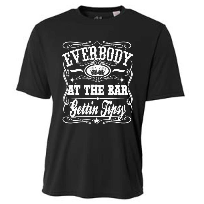 Everybody At The Bar Gettin Tipsy Whiskey Cooling Performance Crew T-Shirt