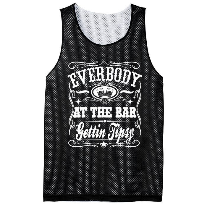 Everybody At The Bar Gettin Tipsy Whiskey Mesh Reversible Basketball Jersey Tank