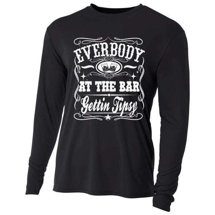 Everybody At The Bar Gettin Tipsy Whiskey Cooling Performance Long Sleeve Crew