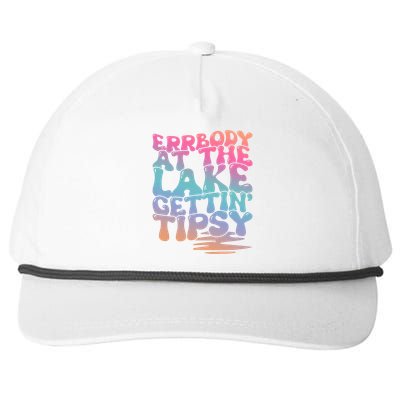 Errbody At The Lake Gettin Tipsy Summer Life Snapback Five-Panel Rope Hat