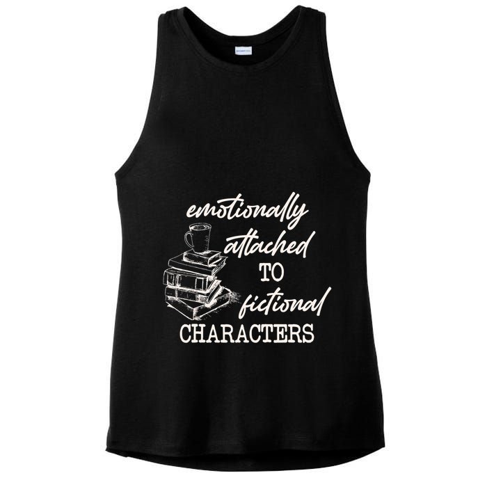 Emotionally Attached To Fictional Characters Funny Ladies PosiCharge Tri-Blend Wicking Tank