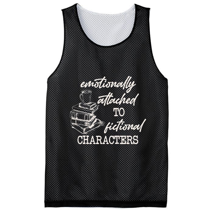 Emotionally Attached To Fictional Characters Funny Mesh Reversible Basketball Jersey Tank