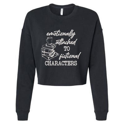 Emotionally Attached To Fictional Characters Funny Cropped Pullover Crew