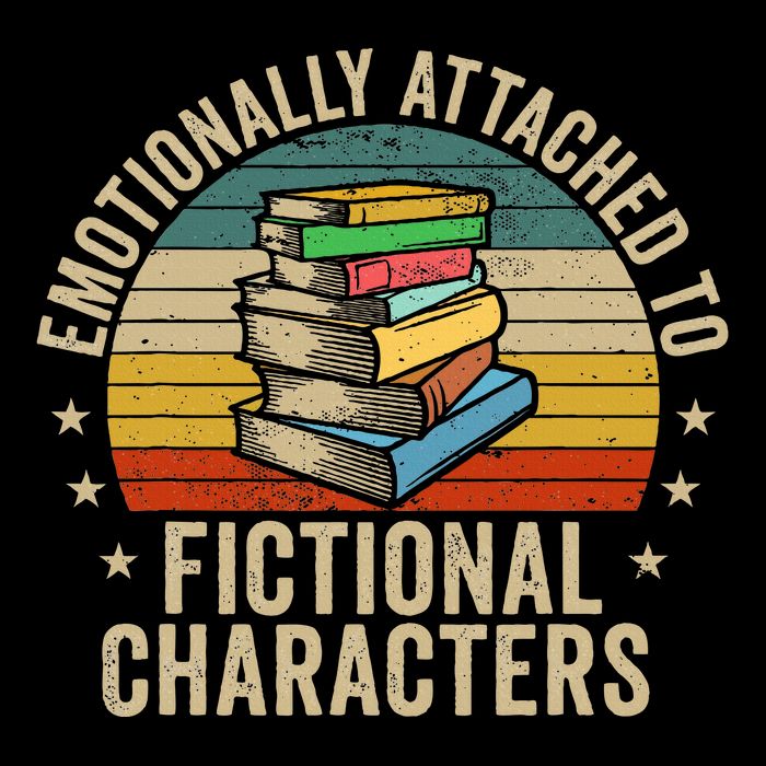 Emotionally Attached To Fictional Characters Book Lover Nerd Drawstring Bag