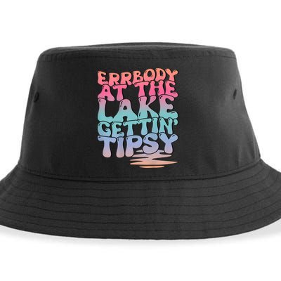 Errbody At The Lake Gettin Tipsy Lake Life Summer Trendy Sustainable Bucket Hat