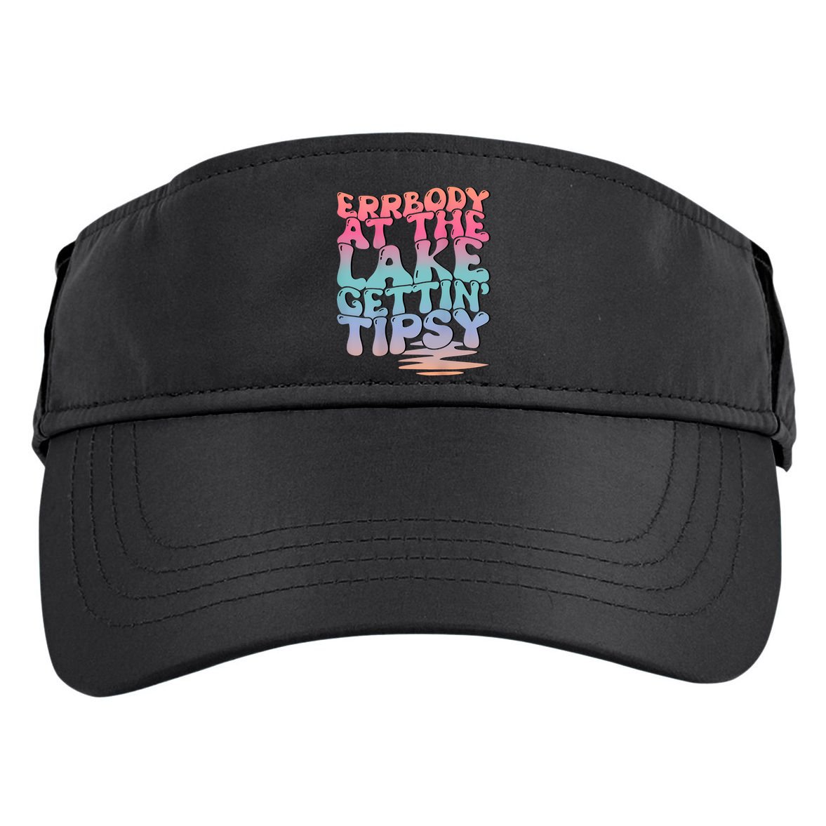 Errbody At The Lake Gettin Tipsy Lake Life Summer Trendy Adult Drive Performance Visor