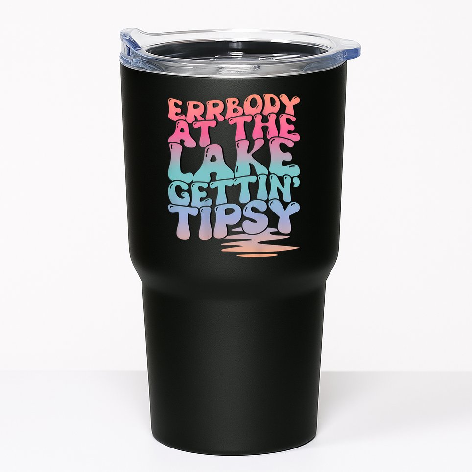 Errbody At The Lake Gettin Tipsy Lake Life Summer Trendy Tumbler