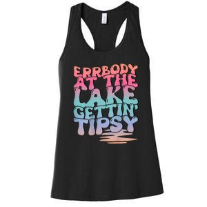 Errbody At The Lake Gettin Tipsy Lake Life Summer Trendy Women's Racerback Tank