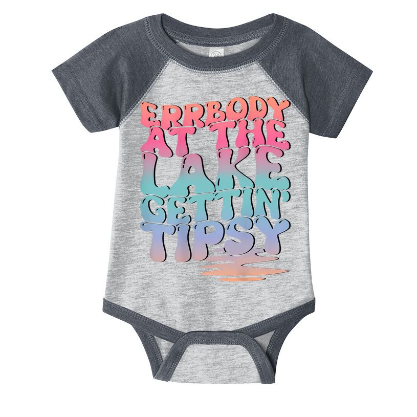 Errbody At The Lake Gettin Tipsy Lake Life Summer Trendy Infant Baby Jersey Bodysuit