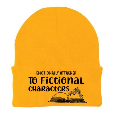 Emotionally Attached To Fictional Characters Book Lover Knit Cap Winter Beanie