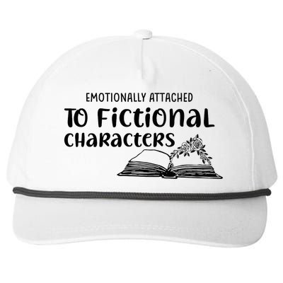 Emotionally Attached To Fictional Characters Book Lover Snapback Five-Panel Rope Hat