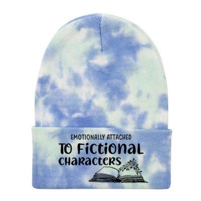 Emotionally Attached To Fictional Characters Book Lover Tie Dye 12in Knit Beanie