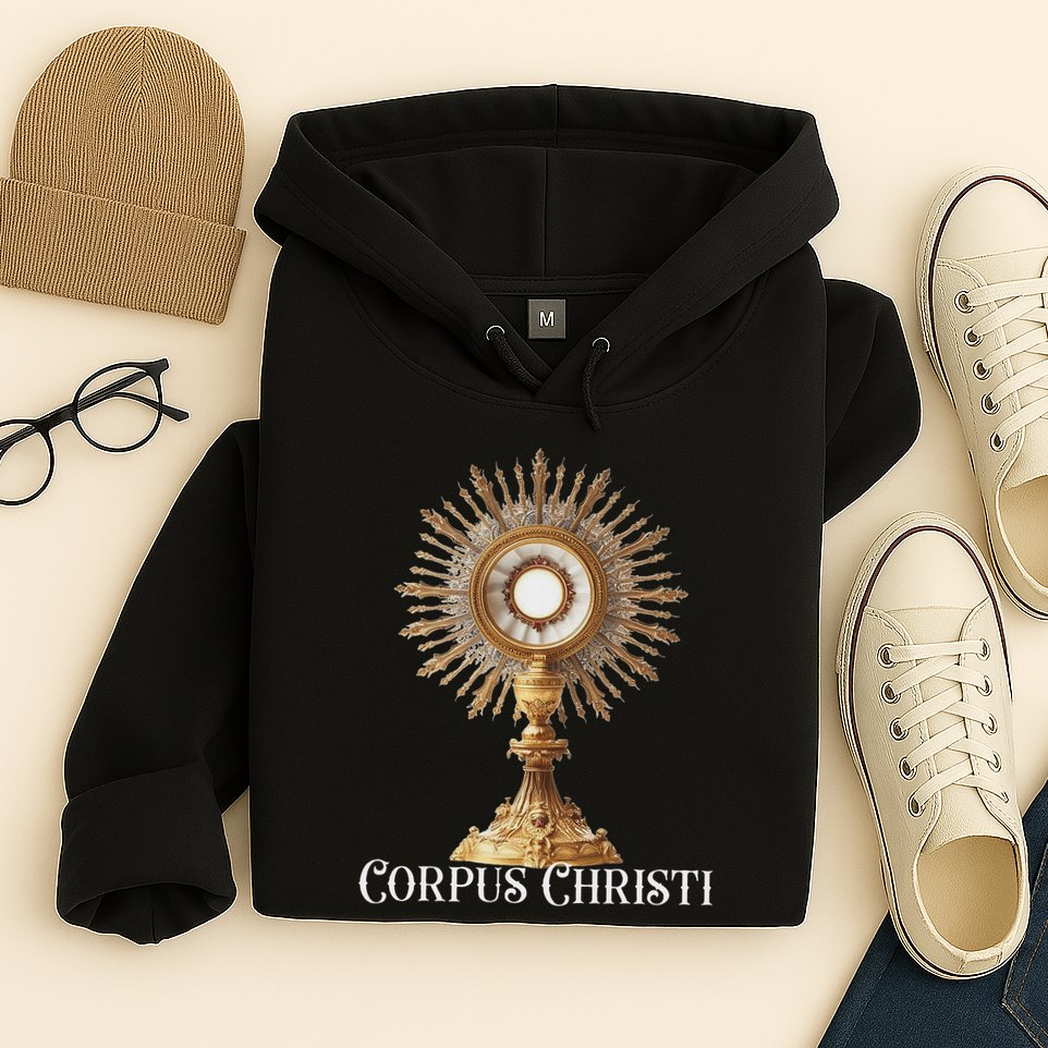 Eucharistic Adoration Traditional Latin Mass Catholic Hoodie