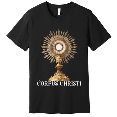 Eucharistic Adoration Traditional Latin Mass Catholic Premium T-Shirt