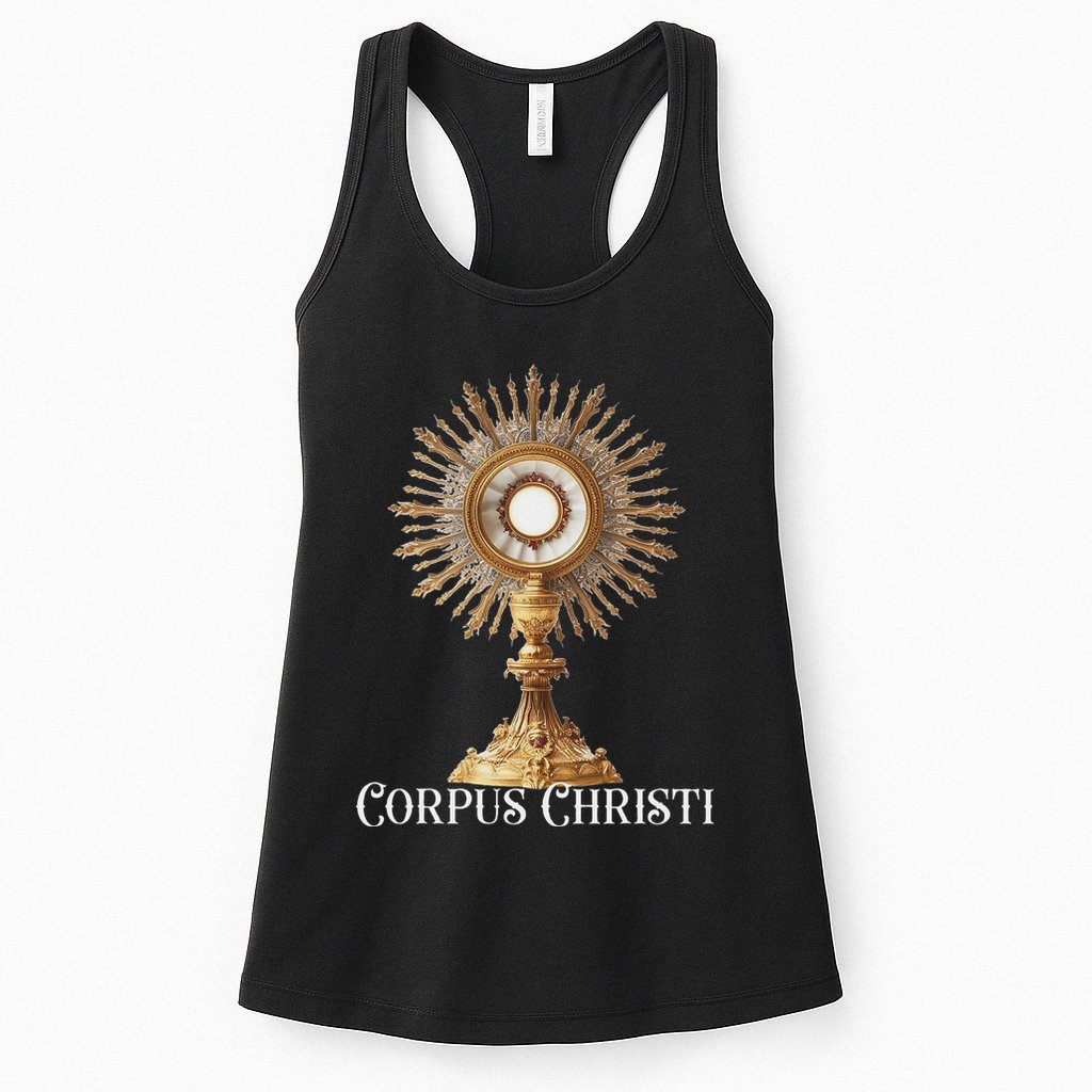Eucharistic Adoration Traditional Latin Mass Catholic Womens Tank Top