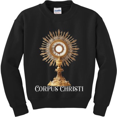 Eucharistic Adoration Traditional Latin Mass Catholic Kids Sweatshirt