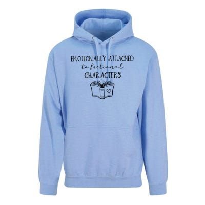 Emotionally Attached To Fictional Characters Bookish Tee Gift Unisex Surf Hoodie