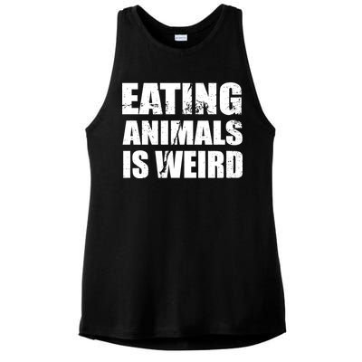 Eating Animals Is Weird Ladies PosiCharge Tri-Blend Wicking Tank