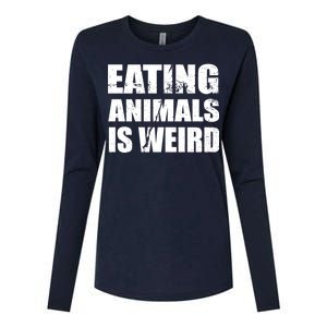 Eating Animals Is Weird Womens Cotton Relaxed Long Sleeve T-Shirt