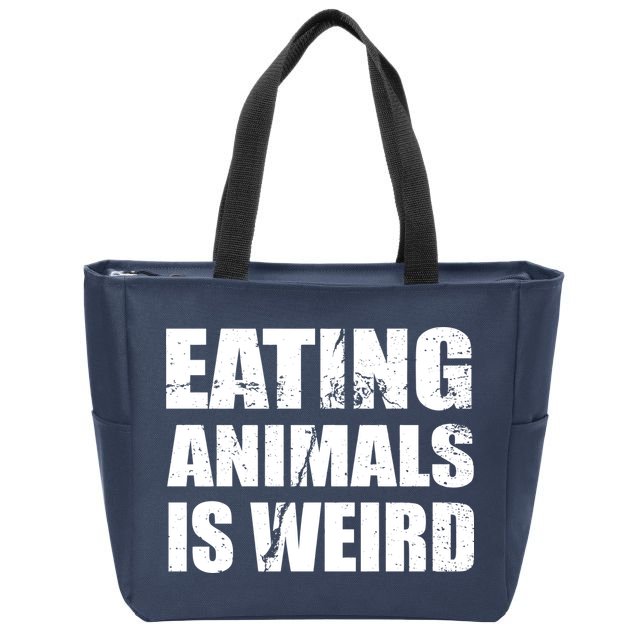 Eating Animals Is Weird Zip Tote Bag