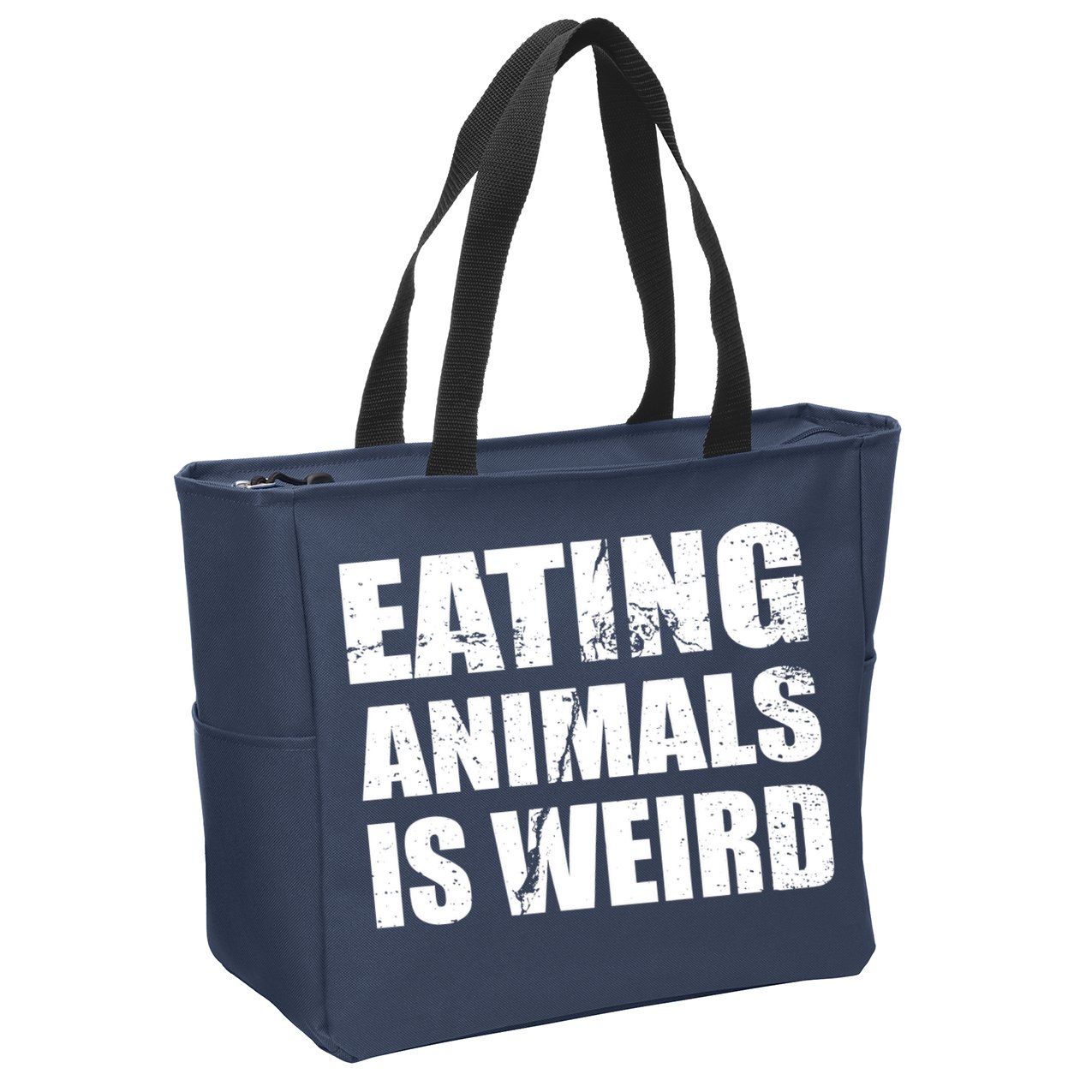 Eating Animals Is Weird Zip Tote Bag