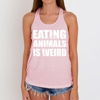 Eating Animals Is Weird Women's Knotted Racerback Tank