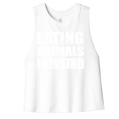 Eating Animals Is Weird Women's Racerback Cropped Tank