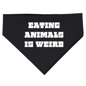 Eating Animals Is Weird Vegan Vegetarian Funny Parody USA-Made Doggie Bandana