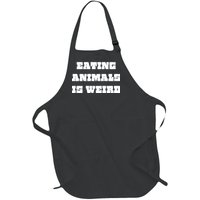 Eating Animals Is Weird Vegan Vegetarian Funny Parody Full-Length Apron With Pockets