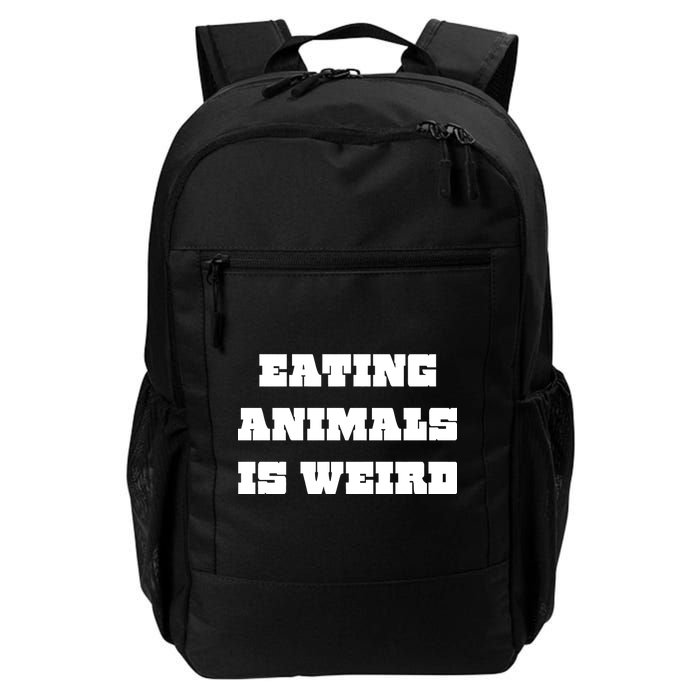 Eating Animals Is Weird Vegan Vegetarian Funny Parody Daily Commute Backpack