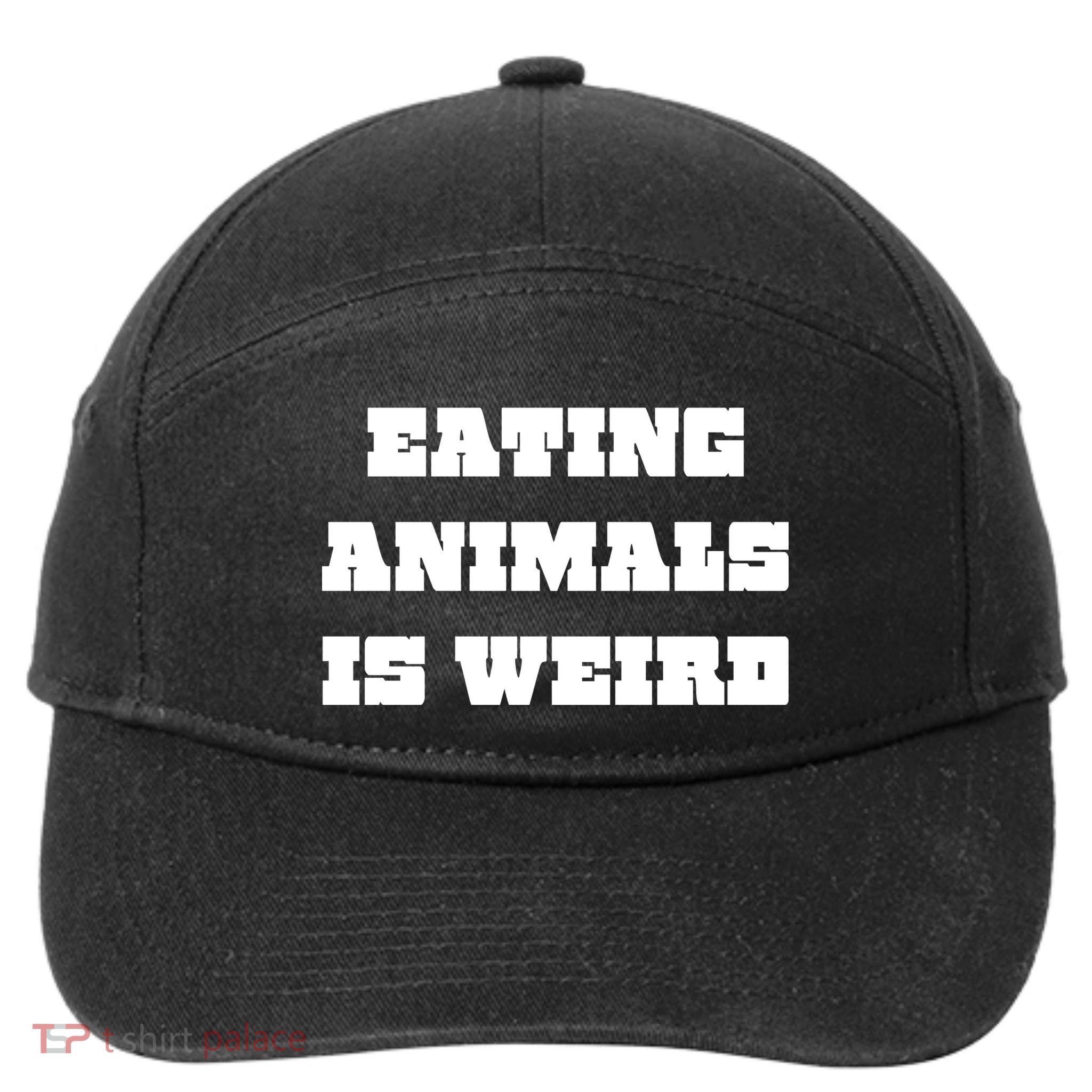 Eating Animals Is Weird Vegan Vegetarian Funny Parody 7-Panel Snapback Hat