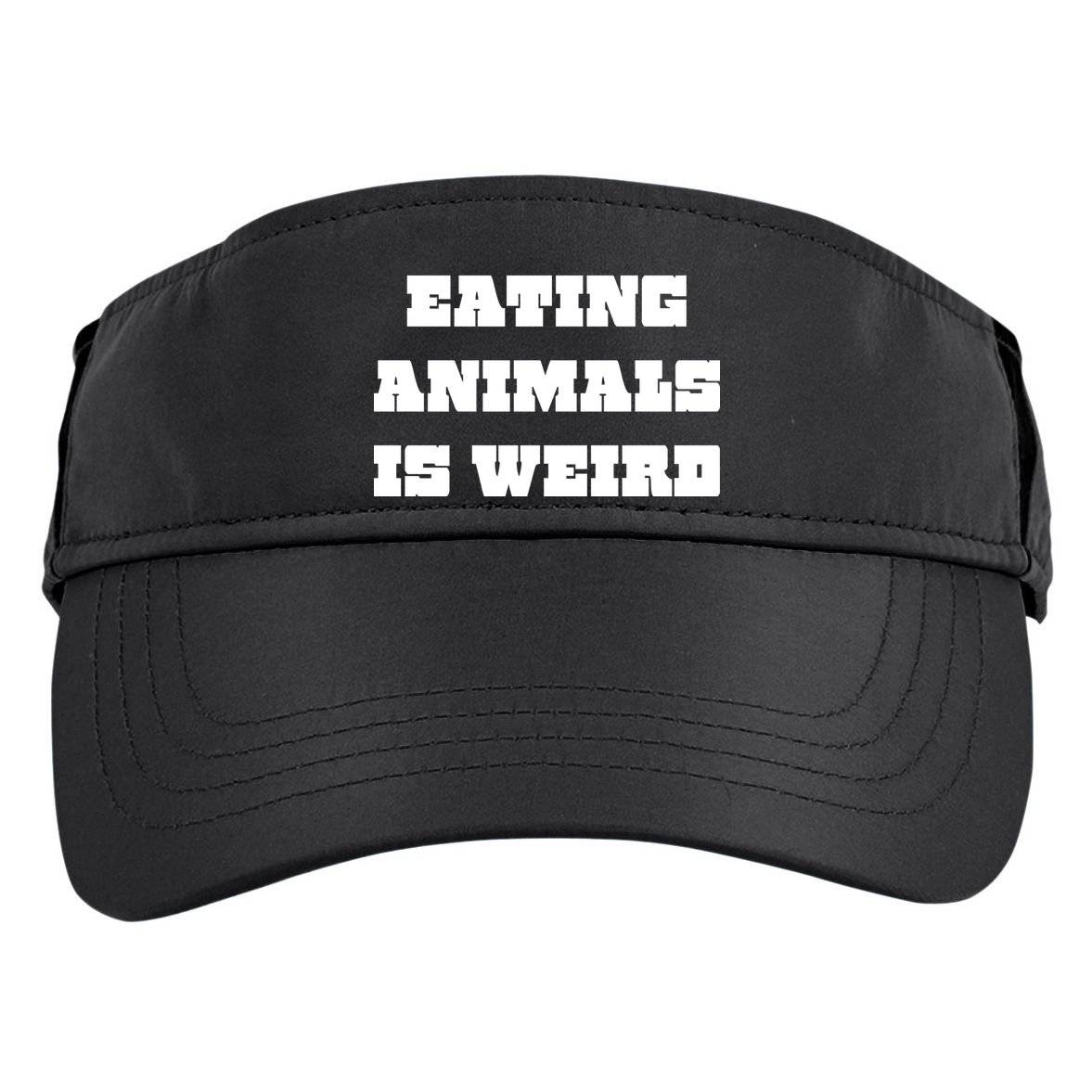 Eating Animals Is Weird Vegan Vegetarian Funny Parody Adult Drive Performance Visor