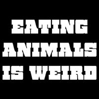 Eating Animals Is Weird Vegan Vegetarian Funny Parody 16 in Basic Backpack