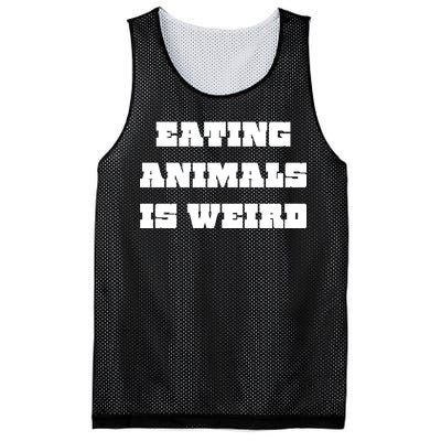 Eating Animals Is Weird Vegan Vegetarian Funny Parody Mesh Reversible Basketball Jersey Tank