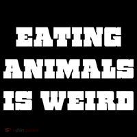 Eating Animals Is Weird Vegan Vegetarian Funny Parody Poster